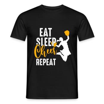 Eat Sleep Cheer Repeat - Danse douce de cheerleading - T-shirt homme - noir - Devant - AI Model Male 178 light (178cm)
