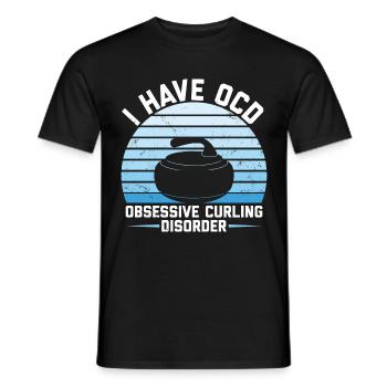 Curling - Männer T-Shirt - Schwarz - Vorne - AI Model Male 178 light (178cm)