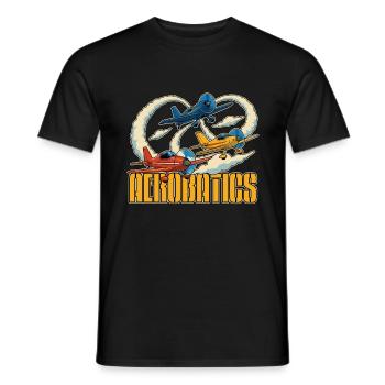 Aerobatic Pilot Aerobatics Airplane Enthusiast - Men's T-Shirt - black - Front - AI Model Male 178 light (178cm)