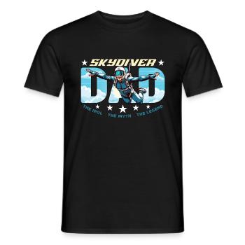 Parachutiste Papa L’idole Le mythe Le parachutiste - T-shirt homme - noir - Devant - AI Model Male 178 light (178cm)