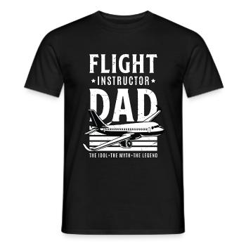 Flight Instructor Dad The Idol The Flight Trainer - Männer T-Shirt - Schwarz - Vorne - AI Model Male 178 light (178cm)