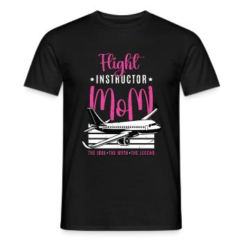 Flight Instructor Mom The Idol Flight Attendant - Männer T-Shirt - Schwarz - Vorne - AI Model Male 178 light (178cm)