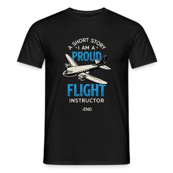 Flight Instructor A Short Story Flight Trainer - Männer T-Shirt - Schwarz - Vorne - AI Model Male 178 light (178cm)