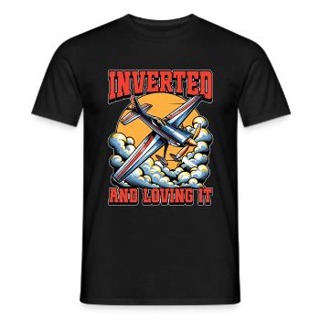 Pilote de voltige inversé et aimant ça Modèle pilote - T-shirt homme - noir - Devant - AI Model Male 178 light (178cm)