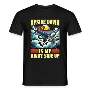 Le pilote de voltige à l’envers est mon pilote RC droit - T-shirt homme - noir - Devant - AI Model Male 178 light (178cm)