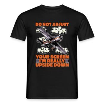 Aerobatic Pilot Do Not Adjust Your Screen Aviation - Männer T-Shirt - Schwarz - Vorne - AI Model Male 178 light (178cm)