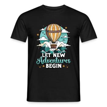 Hot Air Ballooning Let New Adventures Ballooning - Männer T-Shirt - Schwarz - Vorne - AI Model Male 178 light (178cm)