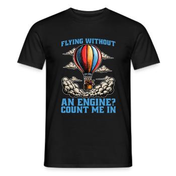 Hot Air Ballooning Flying Without An Aviation - Männer T-Shirt - Schwarz - Vorne - AI Model Male 178 light (178cm)