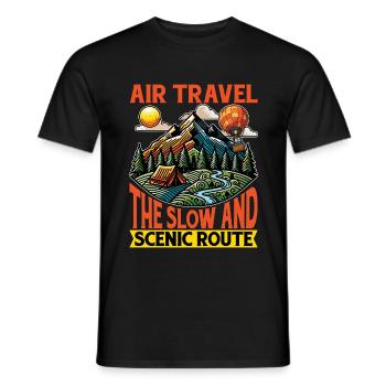 Hot Air Ballooning Air Travel The Slow Aeronaut - Männer T-Shirt - Schwarz - Vorne - AI Model Male 178 light (178cm)