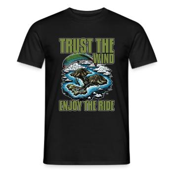 Paragliding Trust The Wind Enjoy The Ride Skydiver - Men's T-Shirt - black - Front - AI Model Male 178 light (178cm)