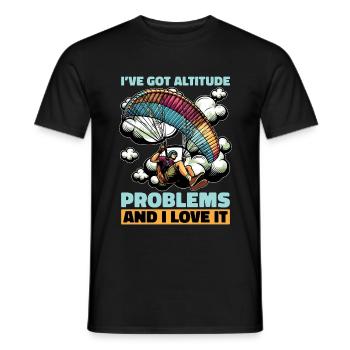 Paragliding I've Got Altitude Problems Parachuting - Männer T-Shirt - Schwarz - Vorne - AI Model Male 178 light (178cm)