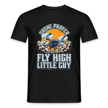 Drone Enthusiast Drone Prayer Fly High Aviation - Men's T-Shirt - black - Front - AI Model Male 178 light (178cm)