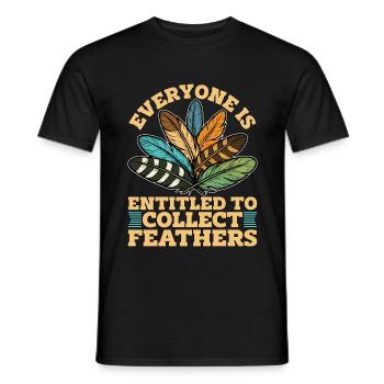 Ornithology Everyone Is Entitled To Bird Watching - Männer T-Shirt - Schwarz - Vorne - AI Model Male 178 light (178cm)