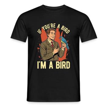 Ornithologie Si vous êtes un oiseau Je suis un oiseau zoologiste - T-shirt homme - noir - Devant - AI Model Male 178 light (178cm)