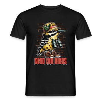 Ornithologie Nerd Pour Oiseaux Zoologiste Ornithologue - T-shirt homme - noir - Devant - AI Model Male 178 light (178cm)