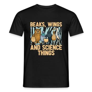 Ornithology Beaks Wings And Science Bird Watcher - Männer T-Shirt - Schwarz - Vorne - AI Model Male 178 light (178cm)