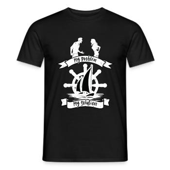 Sailing My Problem My Pictogram Mom Loves Boating - Männer T-Shirt - Schwarz - Vorne - AI Model Male 178 light (178cm)
