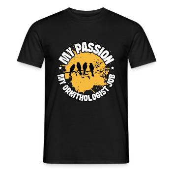 Ornithologue Ma passion Mon ornithologue Birding - T-shirt homme - noir - Devant - AI Model Male 178 light (178cm)