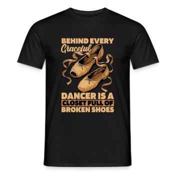 Le ballet derrière chaque danseur gracieux Professeur de ballet - T-shirt homme - noir - Devant - AI Model Male 178 light (178cm)
