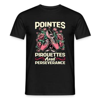Ballet Pointes Pirouettes Et Ballet Amateur De Musique De Ballet - T-shirt homme - noir - Devant - AI Model Male 178 light (178cm)