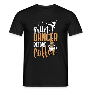 Ballet Dancer Before Classical Music Coffee Lover - Männer T-Shirt - Schwarz - Vorne - AI Model Male 178 light (178cm)