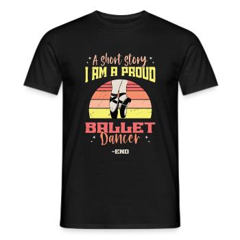 Ballet Dancer A Short Story I Am A Ballet Lover - Men's T-Shirt - black - Front - AI Model Male 178 light (178cm)