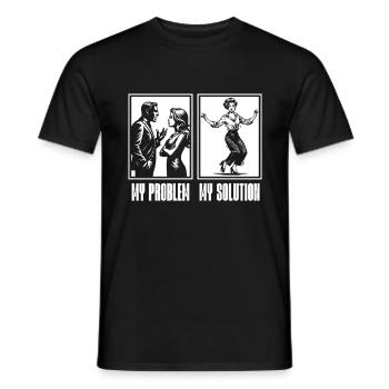 Dance Teacher My Problem My Pictogram Mom Dad - Men's T-Shirt - black - Front - AI Model Male 178 light (178cm)