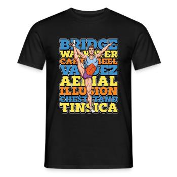 Acro Danse Pont Walkover Roue Gymnastique - T-shirt homme - noir - Devant - AI Model Male 178 light (178cm)