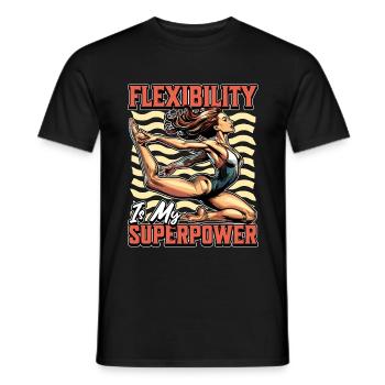 La flexibilité de l’acro dance est mon superpouvoir acrobatique - T-shirt homme - noir - Devant - AI Model Male 178 light (178cm)
