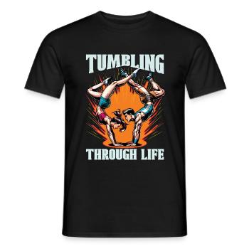 Acro Danse Tumbling Passant par la danse acrobatique - T-shirt homme - noir - Devant - AI Model Male 178 light (178cm)