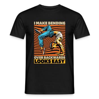Acro danse que je fais en me penchant sur la danse acrobatique - T-shirt homme - noir - Devant - AI Model Male 178 light (178cm)