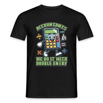 Accounting Accountants We Do It With Data Analysis - Men's T-Shirt - black - Front - AI Model Male 178 light (178cm)