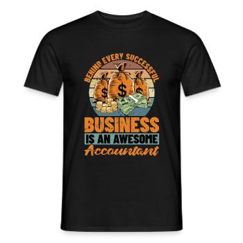 Accounting Behind Every Successful Data Analysis - Männer T-Shirt - Schwarz - Vorne - AI Model Male 178 light (178cm)
