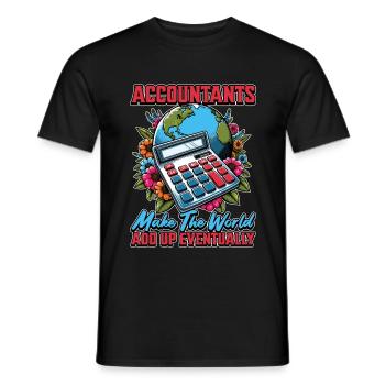 Les comptables comptables font la feuille de calcul du monde - T-shirt homme - noir - Devant - AI Model Male 178 light (178cm)