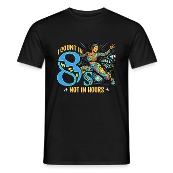 Dance Teacher I Count In 8s Dancing Instructor - Men's T-Shirt - black - Front - AI Model Male 178 light (178cm)