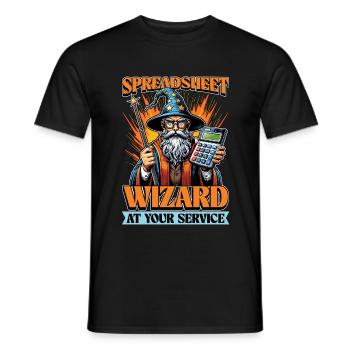 Comptabilité Tableur Assistant Comptable Vérificateur - T-shirt homme - noir - Devant - AI Model Male 178 light (178cm)