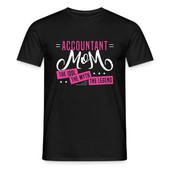 Comptable Maman L’idole Le mythe Analyse des données - T-shirt homme - noir - Devant - AI Model Male 178 light (178cm)