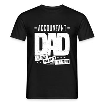 Papa comptable L’idole Le mythe La légende - T-shirt homme - noir - Devant - AI Model Male 178 light (178cm)