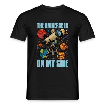 Astrologer The Universe Is On My Side Astronomer - Männer T-Shirt - Schwarz - Vorne - AI Model Male 178 light (178cm)