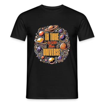 Astrologer In Tune With The Universe Astrologist - Männer T-Shirt - Schwarz - Vorne - AI Model Male 178 light (178cm)