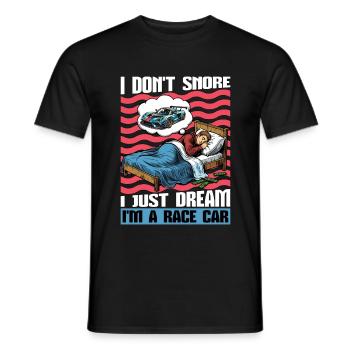 Course automobile Je ne ronfle pas, j’aime juste les voitures de sport - T-shirt homme - noir - Devant - AI Model Male 178 light (178cm)