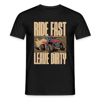 Course de boue Rouler vite Laisser sale Aime la boue S’enliser - T-shirt homme - noir - Devant - AI Model Male 178 light (178cm)