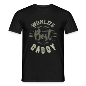 World's Best Daddy - Men's T-Shirt - black - Front - AI Model Male 178 light (178cm)
