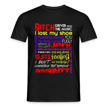 SUPER QUOTES, GIFT - Men's T-Shirt - black - Front - AI Model Male 178 light (178cm)