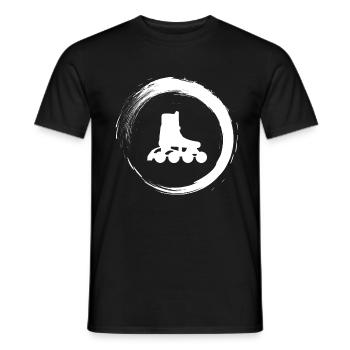 Inlineskate - Männer T-Shirt - Schwarz - Vorne - AI Model Male 178 light (178cm)