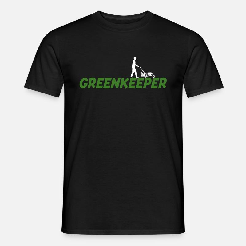 Greenkeeper Rasenmäher Gärtner Geschenkidee - Männer T-Shirt - Schwarz