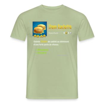 item raclette - T-shirt homme - vert sauge - Devant - AI Model Male 178 light (178cm)