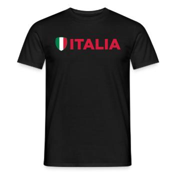 Nationalflagge von Italien - Männer T-Shirt - Schwarz - Vorne - AI Model Male 178 light (178cm)