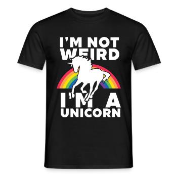 I am Not Weird I am A Unicorn - Men's T-Shirt - black - Front - AI Model Male 178 light (178cm)