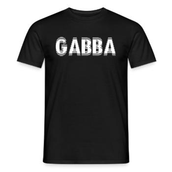 Gabba, Techno, Electro, Deep, House, Chill, Musik - Männer T-Shirt - Schwarz - Vorne - AI Model Male 178 light (178cm)